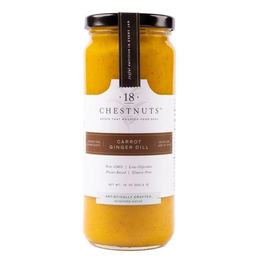 18 Chestnuts - 'Carrot Ginger Dill' Plant - Based Soup (16OZ)