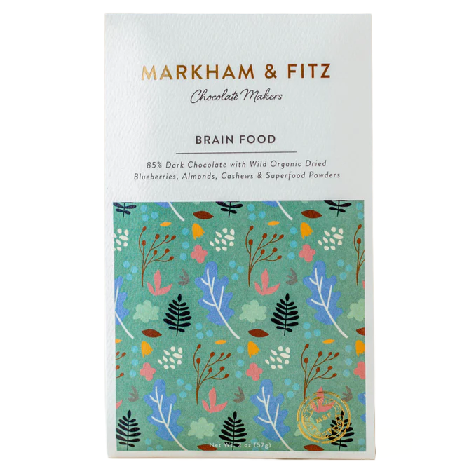 Markham & Fitz - 'Brain Food' Chocolate Bar w/ Superfoods (2OZ | 85%)