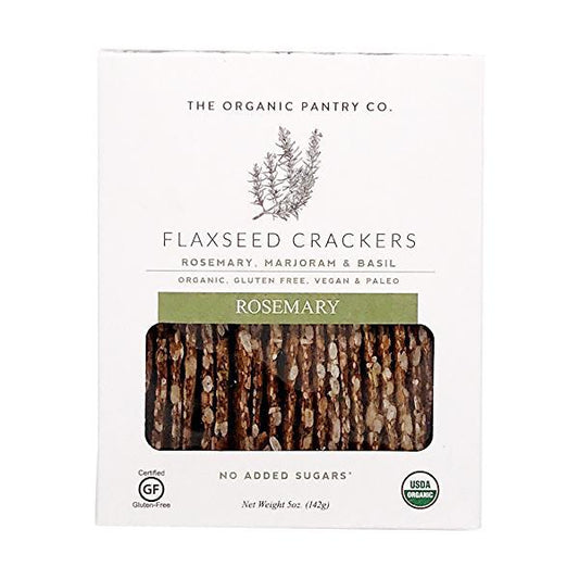 The Organic Pantry Co. - 'Rosemary' Flaxseed Crackers (5OZ)