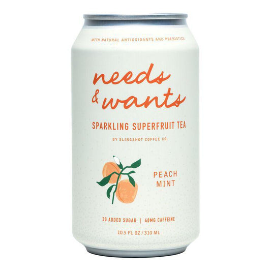 Needs & Wants - 'Peach Mint' Sparkling Superfruit Tea (10.5OZ)