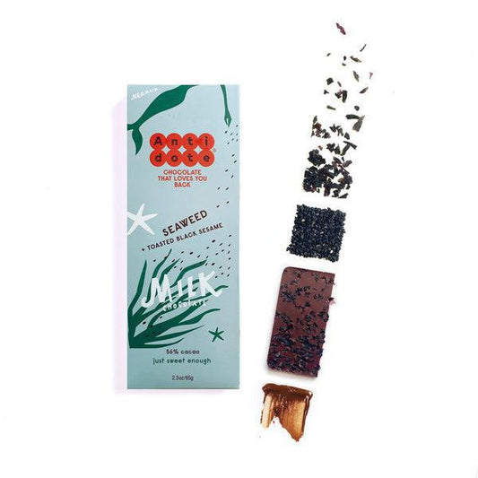 Antidote Chocolate - 'Seaweed & Toasted Black Sesame' Bar (65G | 56%)