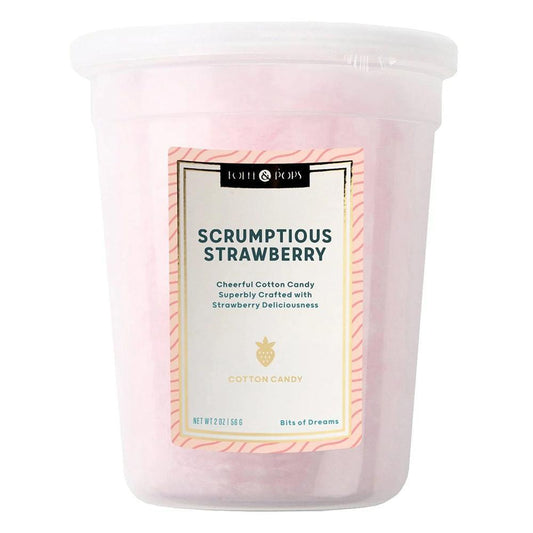 Lolli & Pops - 'Scrumptious Strawberry' Cotton Candy (2OZ)