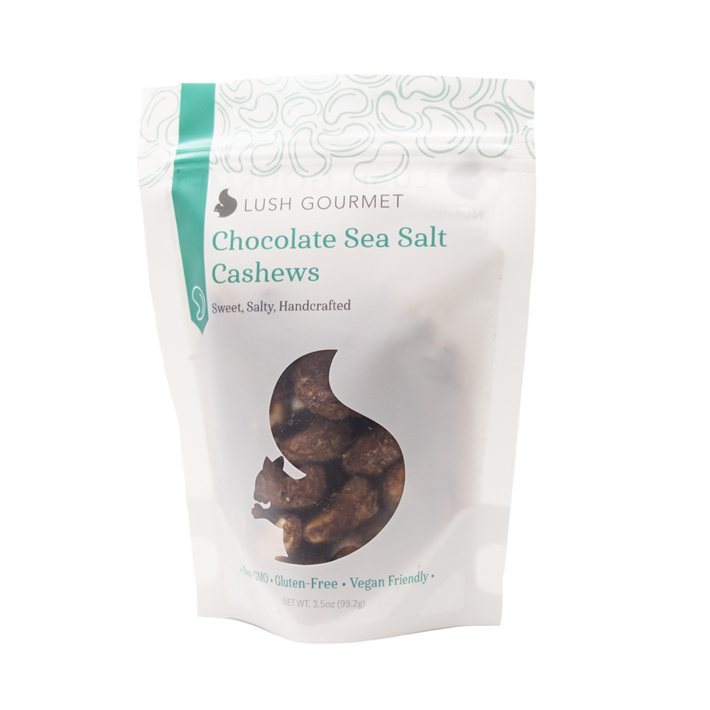 Lush Gourmet - Chocolate & Sea Salt Cashews (3.5OZ)