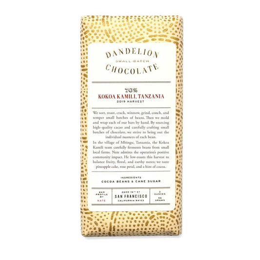 Dandelion Chocolate - Kokoa Kamili, Tanzania (2OZ | 70%)
