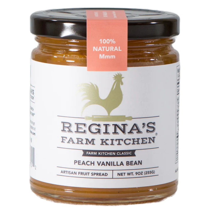 Regina's Farm Kitchen - Peach & Vanilla Bean Artisan Fruit Spread (9OZ)