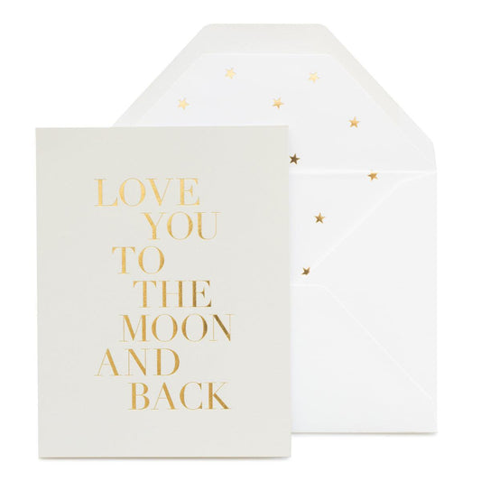 Sugar Paper - 'Love You To The Moon And Back' Folded Card (1CT)