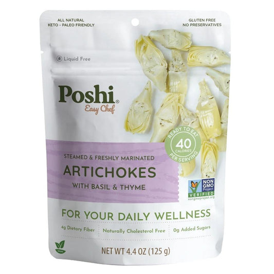 Poshi - Steamed & Marinated Artichokes w/ Basil & Thyme (125G)