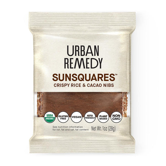 Urban Remedy - 'SunSquares' Crispy Rice & Cacao Nibs (1OZ)