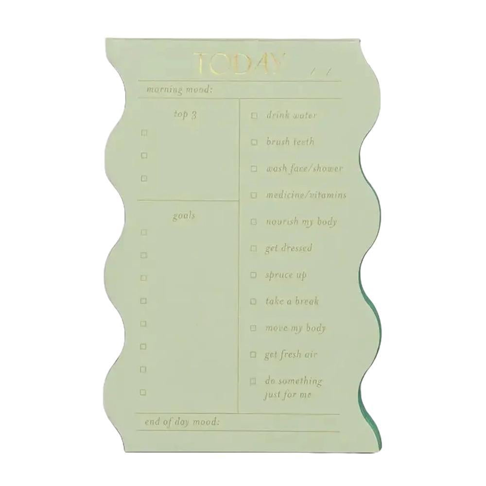 DesignWorks Ink - 'Sage' Wavy Daily Notepad