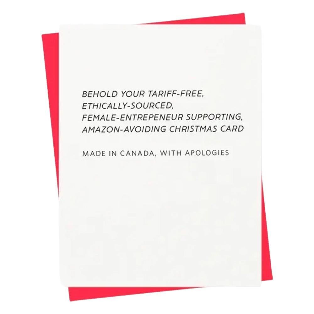 417 Press - 'Merry Christmas: Behold your Tariff - Free' Greeting Card (1CT)