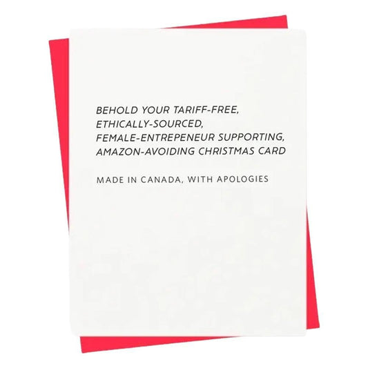 417 Press - 'Merry Christmas: Behold your Tariff - Free' Greeting Card (1CT)