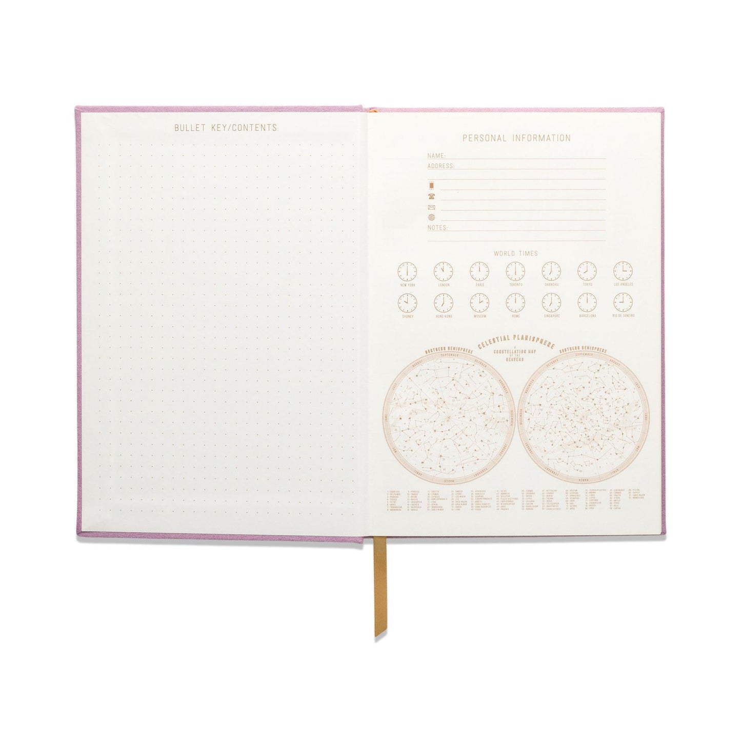 Designworks Ink - 'Lilac' Suede-Cloth Journal w/ Pocket Notes