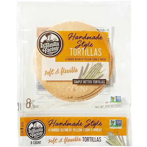 La Tortilla Factory - Yellow Corn & Wheat 'Handmade Style' Tortillas (8CT)