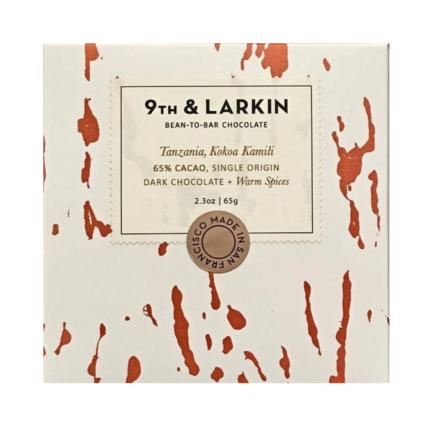 9th & Larkin - 'Kokoa Kamili, Tanzania' Single - Origin Dark Chocolate (72% | 65G)