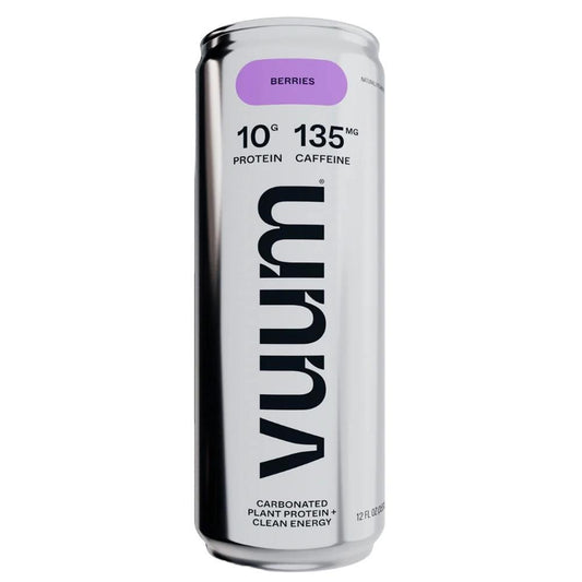 VUUM - 'Berries' Carbonated Plant Protein Energy Drink (12OZ)