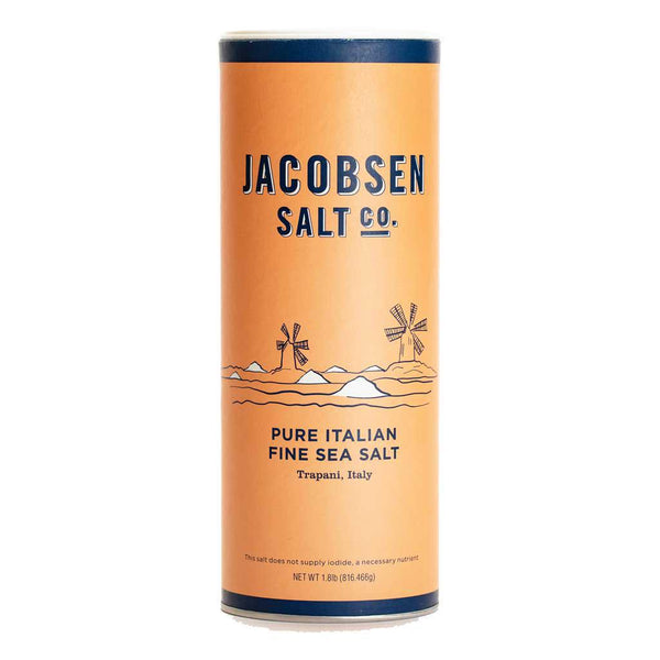 Jacobsen Salt Co - Pure Italian Fine Sea Salt Trapani Tube (1.8LB).