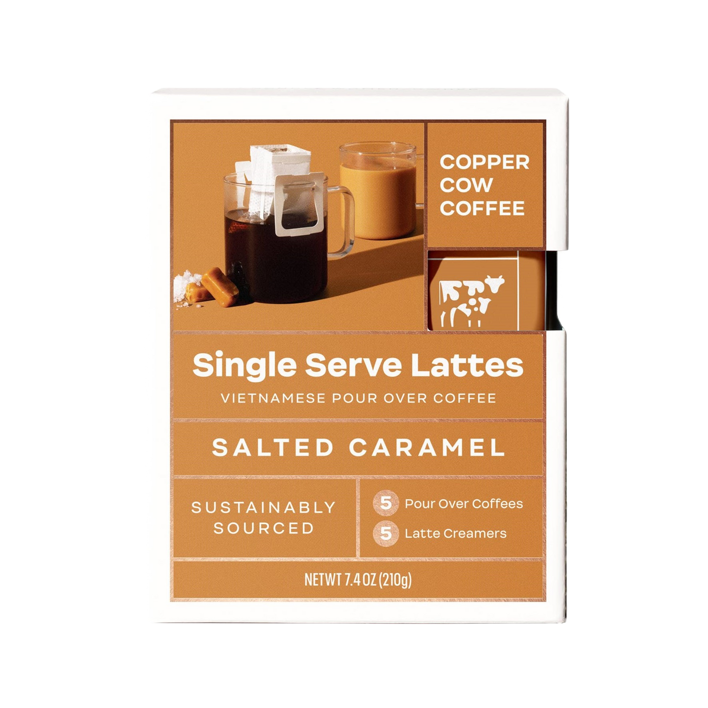 Copper Cow Coffee - 'Salted Caramel' Single-Serve Lattes (5PK)