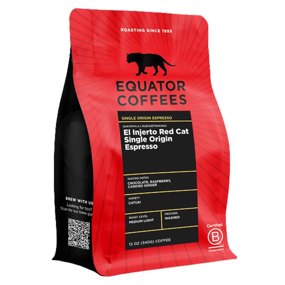 Equator Coffees - 'Guatemala: El Injerto Red Cat' Single-Origin Espresso Coffee Beans (12OZ)