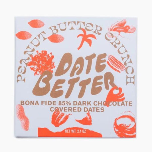 Date Better Snacks - 'Peanut Butter Crunch' Dark Chocolate Covered Dates (2.4OZ)