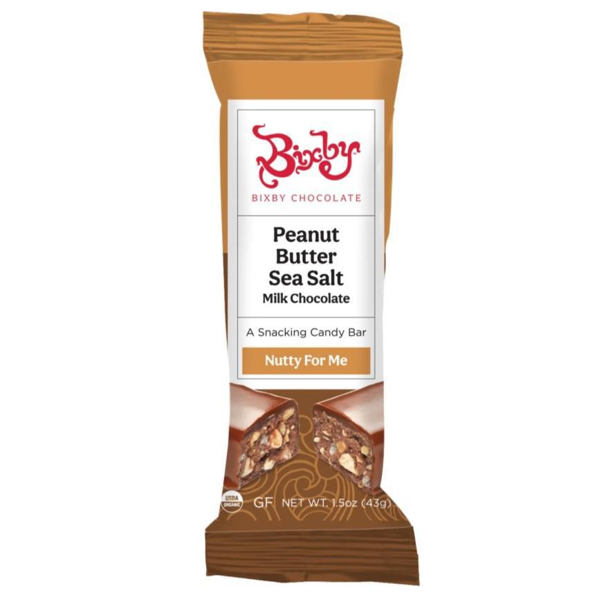 Bixby Chocolate - 'Nutty For Me' Peanut Butter Sea Salt Milk Chocolate Candy Bar (1.5OZ)