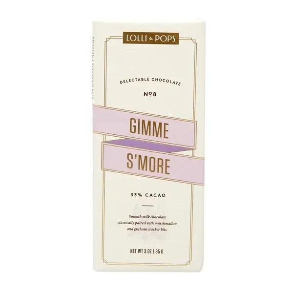 Lolli & Pops - 'Gimme S'More' Chocolate Bar (3OZ)