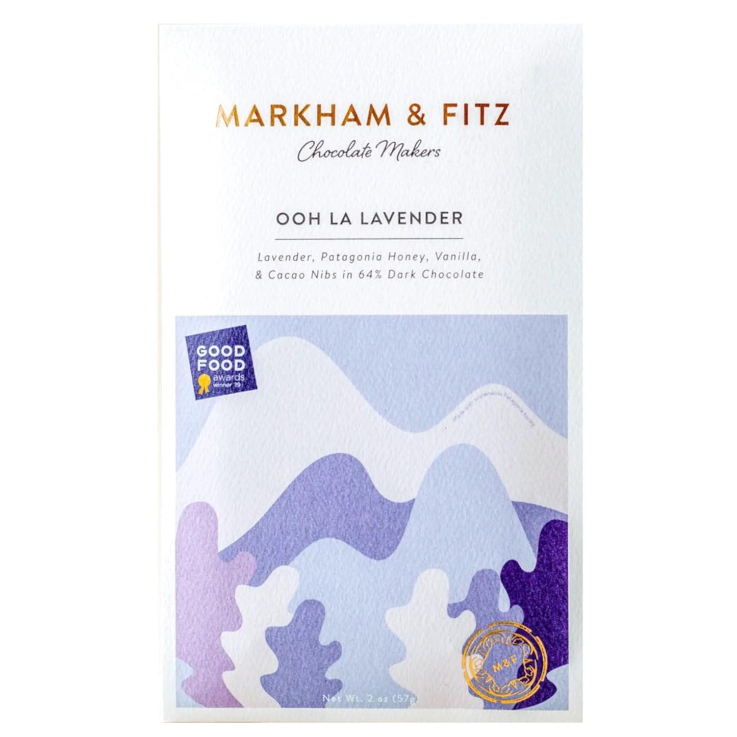 Markham & Fitz - 'Ooh La Lavender' Chocolate Bar (2OZ | 64%)