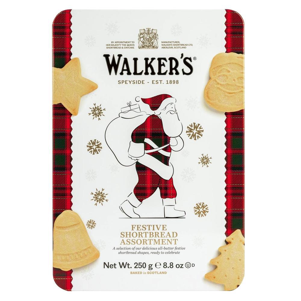 Walker's Shortbread - 'Festive' Shortbread Assortment In Santa Tin (250G)