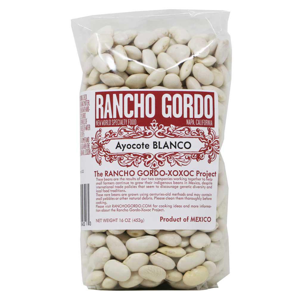 Rancho Gordo - 'Ayocote Blanco' Heirloom Beans (16OZ)