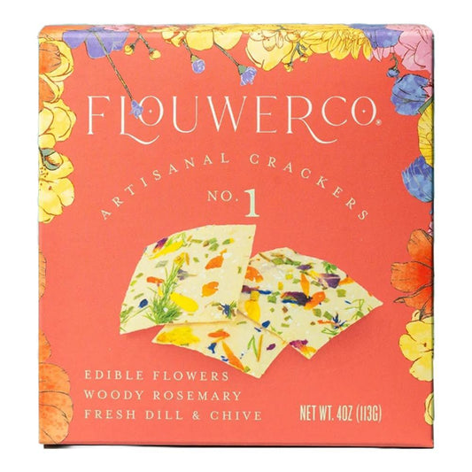 Flouwer Co. - 'No.1' Artisanal Edible Flower Crackers (4OZ)