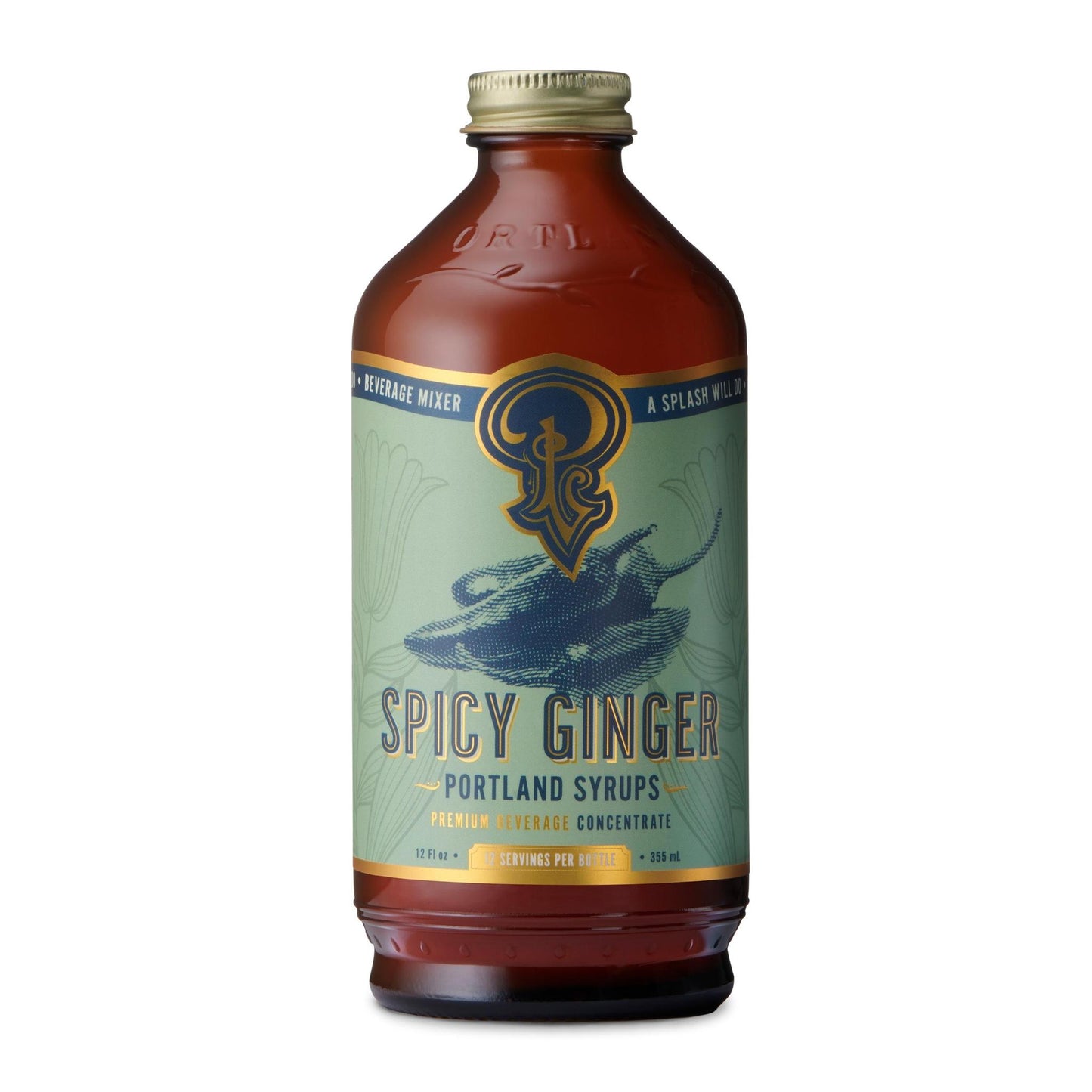 Portland Syrups - 'Spicy Ginger' Liquor & Soda Mixer (12OZ)