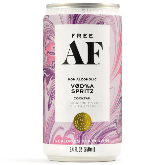 Free AF - 'Vodka Spritz' Non-Alcoholic Cocktail w/ Passion Fruit & Lime (4PK)