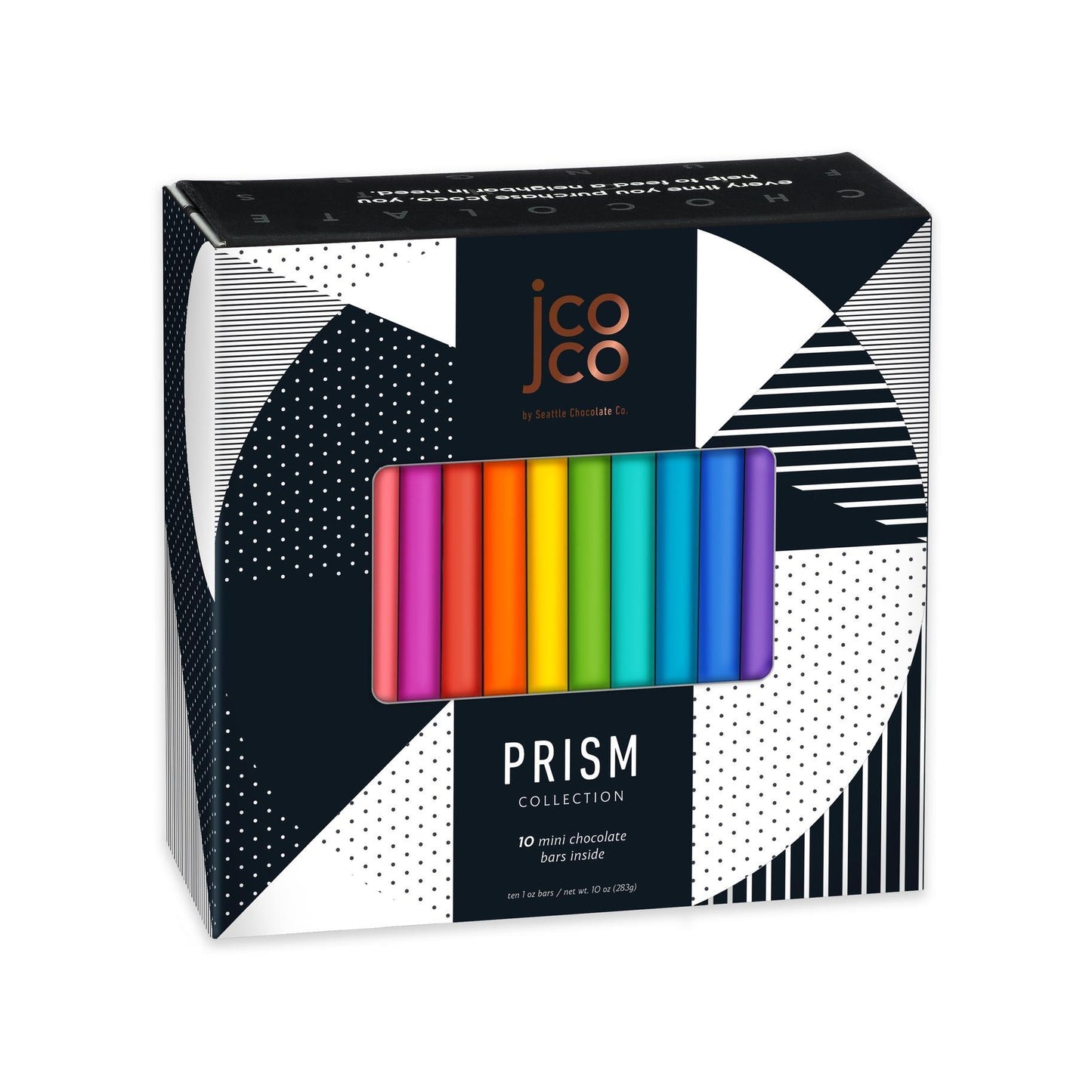 jcoco Chocolate - 'PRISM Collection' Chocolate Bars (10x1OZ)