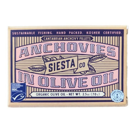 Siesta Co. - Cantabrian Achovy Fillets in Olive Oil (2.5OZ)