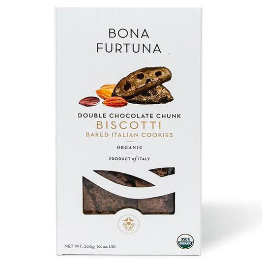 Bona Furtuna - 'Double Chocolate Chunk' Organic Biscotti (200G)