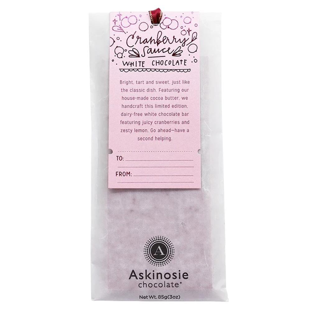 Askinosie Chocolate - 'Cranberry Sauce' White Chocolate Bar (3OZ)