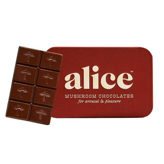 Alice Mushroom Chocolates - 'Happy Ending' Mushroom - Infused Chocolate (16 Squares)