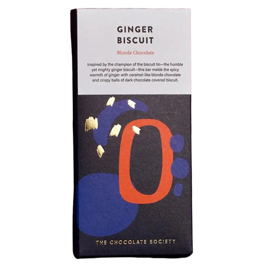 The Chocolate Society - 'Ginger Biscuit' Blonde Chocolate Bar (80G)