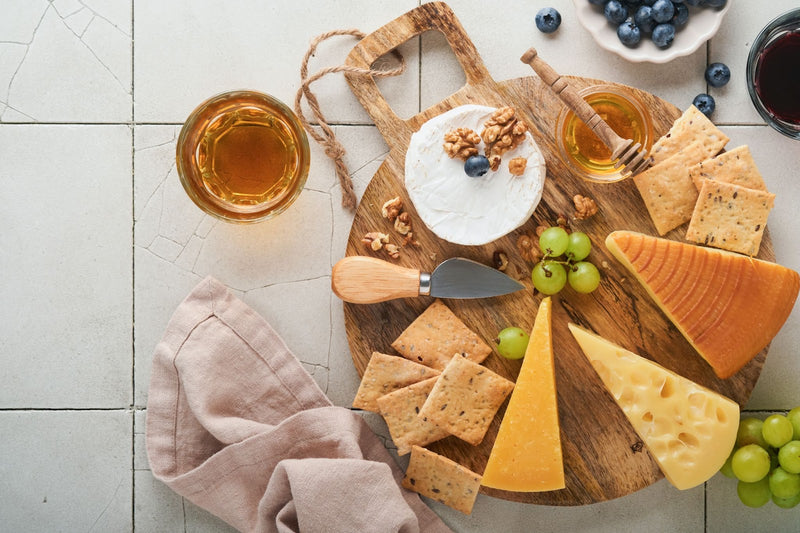 Artisan cheese selection