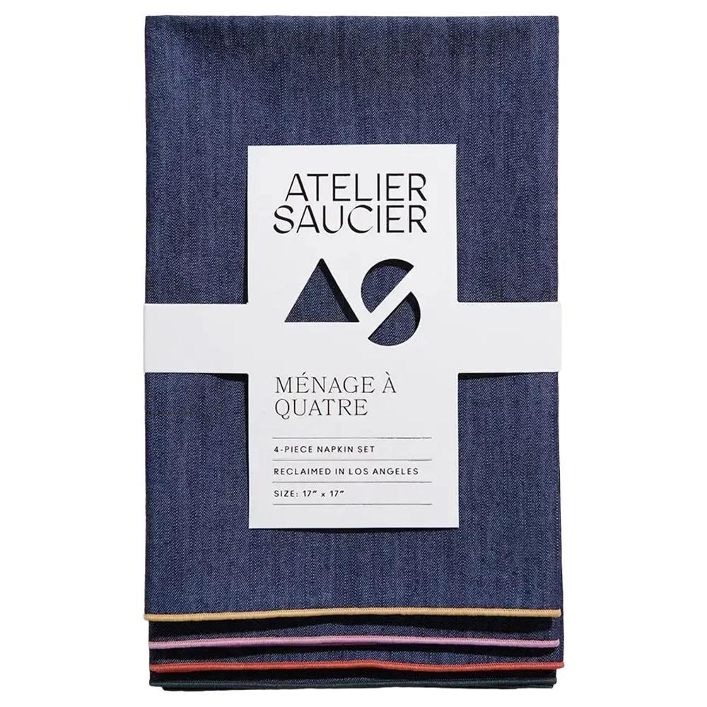 Atelier Saucier - 'Rainbow Denim' Napkins (4CT)
