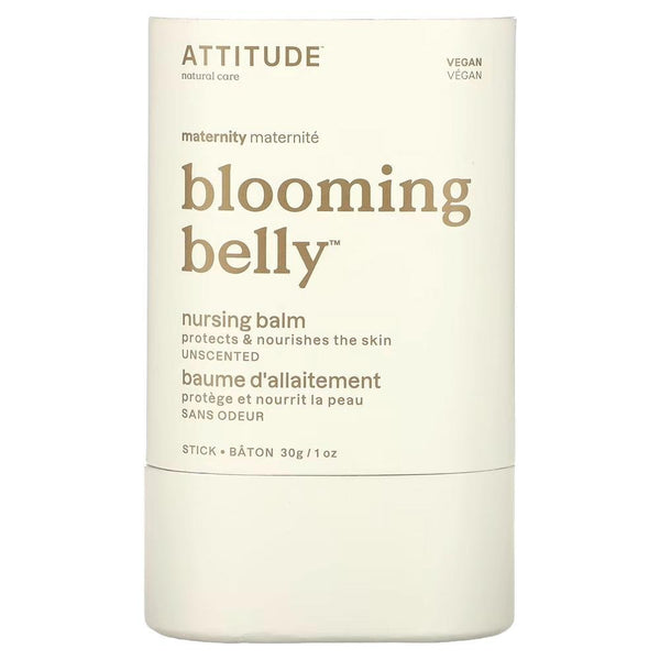 ATTITUDE - 'Blooming Belly' Unscented Nursing Balm (1OZ).