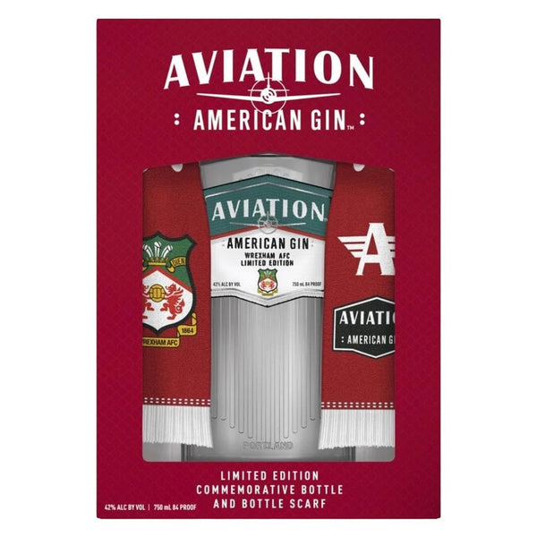 Aviation - American Gin w/ Scarf Wrexham Gift Set (750ML)