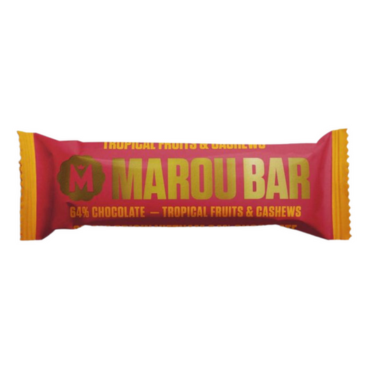 Marou Iron Bar - 'Tropical Fruits, Crunchy Cashews & Toasted Oats' Energy Bar (40G | 65%)