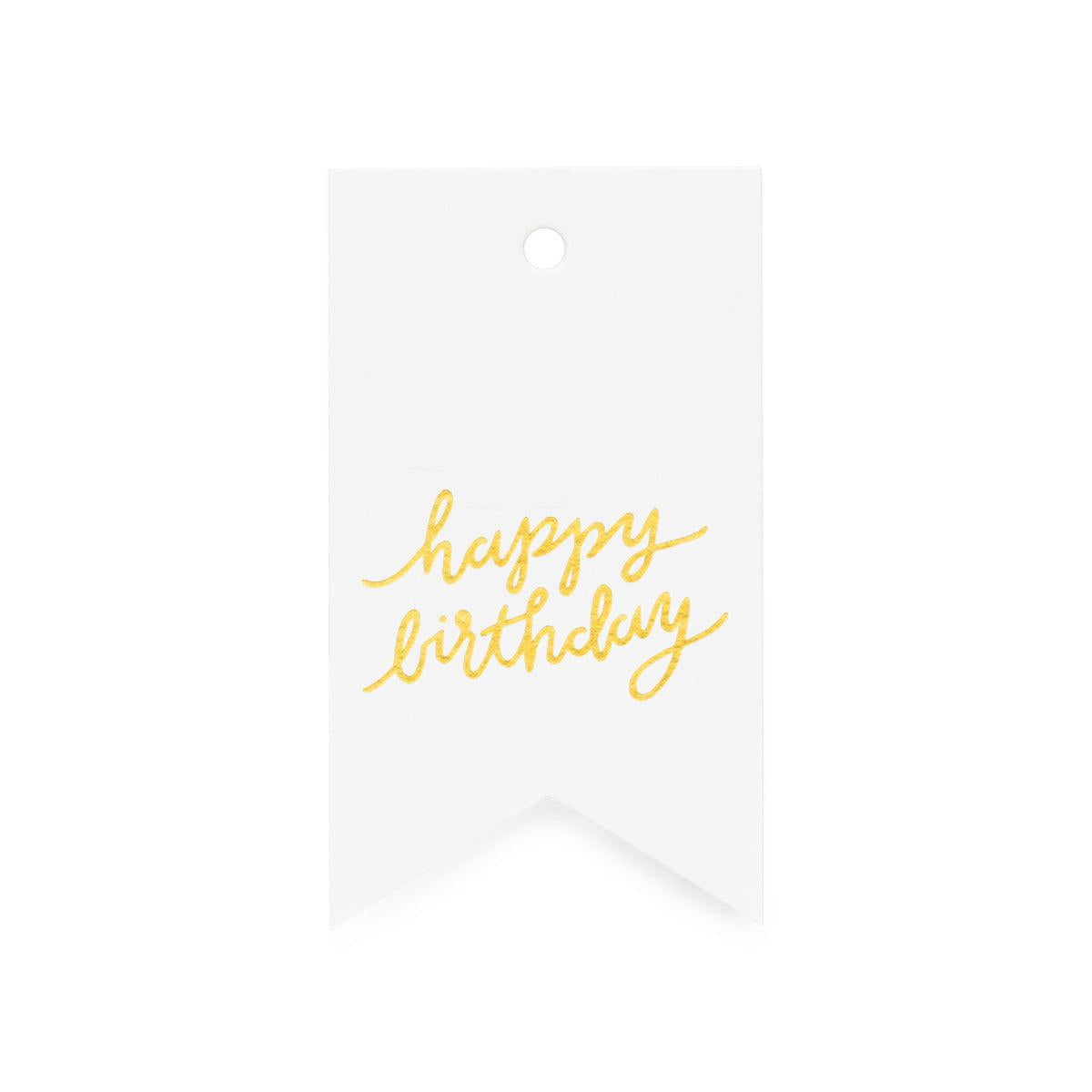 Sugar Paper - Gold 'Happy Birthday' Gift Tag (1CT)