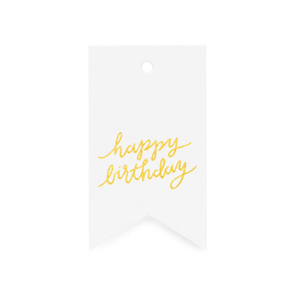 Sugar Paper - Gold 'Happy Birthday' Gift Tag (1CT).