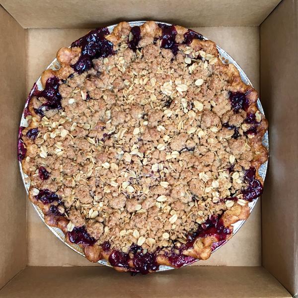 Three Babes Bakeshop Vegan Blackberry Crumble Pie