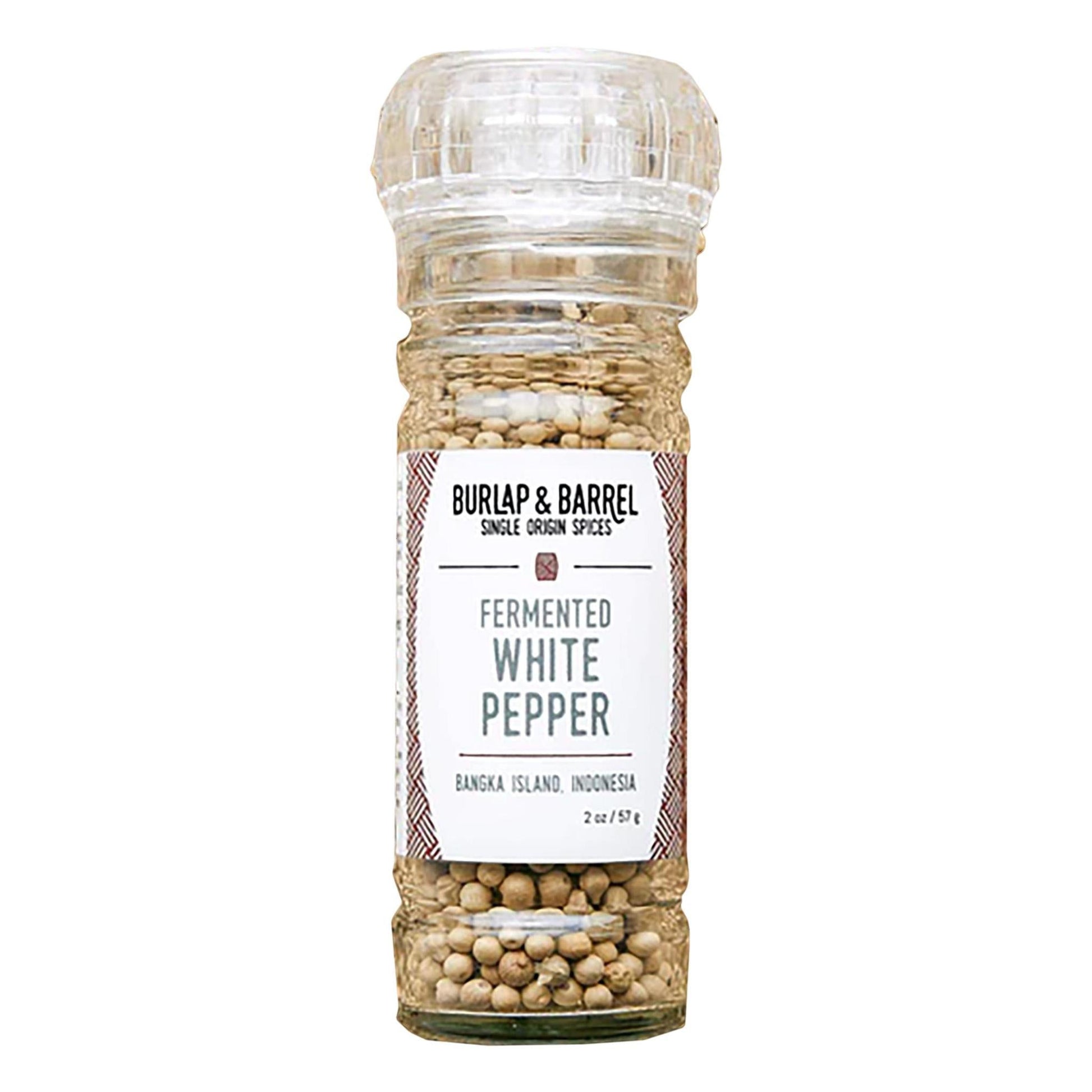 Burlap & Barrel - Fermented White Pepper in Grinder (1.8OZ)