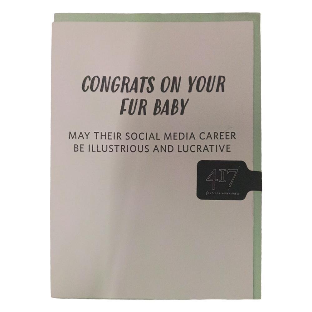 417 Press - 'Congrats On Your Fur baby' Greeting Card (1CT)