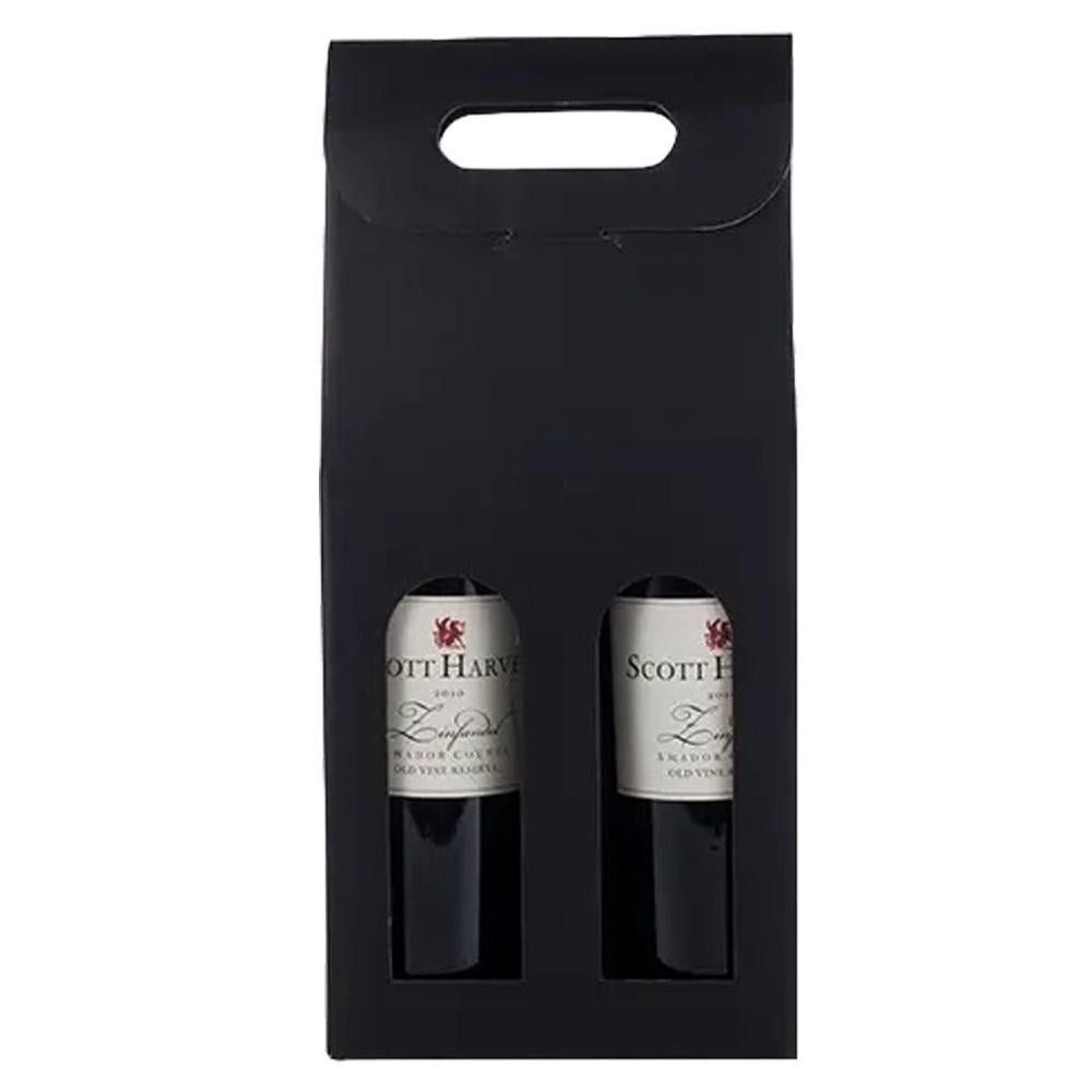 Cakewalk - 'Double Bottle' Black Bottle Carrier Wine Bag