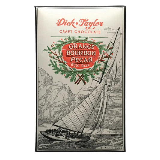 Dick Taylor Craft Chocolate - 'Orange Bourbon Pecan' Dark Chocolate (2OZ | 65%)