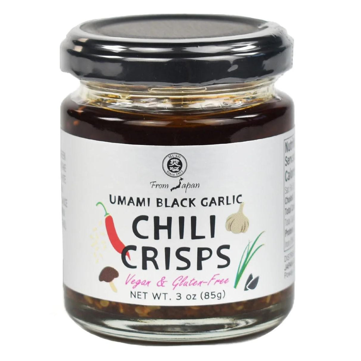 MUSO - 'Umami' Black Garlic Chili Crisps (3OZ).